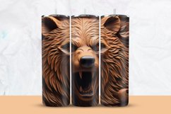 3D Wooden Bear Tumbler Wrap Product Image 1