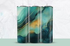 Green Gold Marble Tumbler Wrap Product Image 1