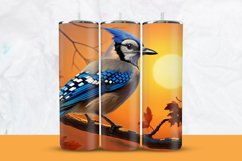 3D Bird With Sunset Tumbler Wrap Product Image 1