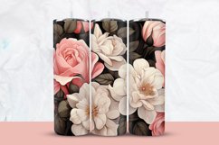 Watercolor Flowers Tumbler Wrap Product Image 1