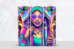 Stylish Girl Tumbler Wrap Product Image 1