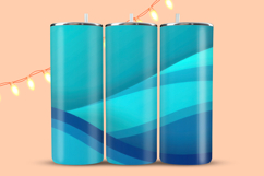 Abstract Blue Curves Tumbler Wrap Product Image 1