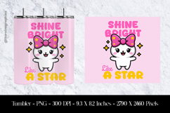 Shine Bright Like a Star Tumbler Sublimation Design PNG Product Image 1