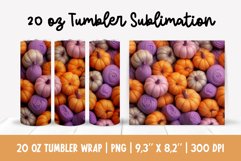 3d Pumpkin Tumbler Sublimation | Fall Pumpkin Tumbler Wrap Product Image 1