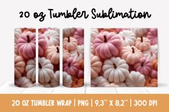 3d Pumpkin Tumbler Sublimation | Fall Pumpkin Tumbler Wrap Product Image 1