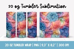 3d Flowers Tumbler Sublimation | Wildflowers Tumbler Wrap Product Image 1