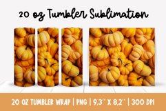 3d Pumpkin Tumbler Sublimation | Fall Pumpkin Tumbler Wrap Product Image 1