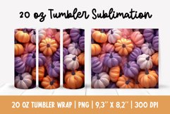 3d Pumpkin Tumbler Sublimation | Fall Pumpkin Tumbler Wrap Product Image 1