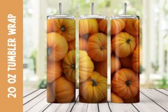 3d Pumpkin Tumbler Sublimation | Fall Pumpkin Tumbler Wrap Product Image 2