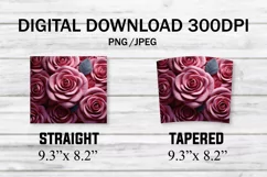 3D Pink Roses 20 oz Skinny Tumbler Product Image 2