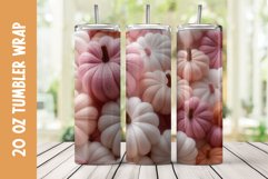 3d Pumpkin Tumbler Sublimation | Fall Pumpkin Tumbler Wrap Product Image 2