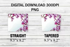 Add text tumbler 3D Pink Orchid Flowers 20 oz Skinny Tumbler Product Image 2