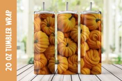 3d Pumpkin Tumbler Sublimation | Fall Pumpkin Tumbler Wrap Product Image 2