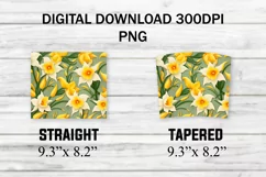 3D Daffodi Seamless 20 oz Skinny Tumbler Sublimation Design Product Image 2