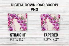 Pink Orchid Flowers 20 oz Skinny Tumbler Wrap Product Image 2