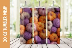 3d Pumpkin Tumbler Sublimation | Fall Pumpkin Tumbler Wrap Product Image 2