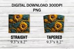 3D Sunflower Tumbler Wrap, 20 Oz Tumbler wrap Product Image 2