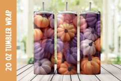 3d Pumpkin Tumbler Sublimation | Fall Pumpkin Tumbler Wrap Product Image 2
