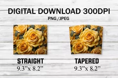 3D Yellow Roses Flower Seamless 20 oz Skinny Tumbler Product Image 2