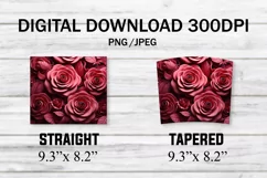 3D Pink Roses 20 oz Skinny Tumbler Product Image 2
