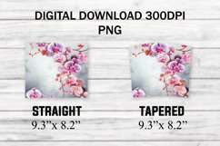 3D Pink Orchid Flowers 20 oz Skinny Tumbler Sublimation Product Image 2
