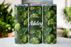 Monstera 20 oz Straight Skinny Tumbler Sublimation PNG Product Image 1