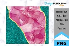 Sublimation Alcohol Ink Tumbler - Teal and Pink Alcohol Ink Product Image 2