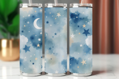 Tumbler Wrap 20 oz - moon and stars glitter Product Image 1