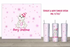 Polar bear tumbler, 20oz tumbler Christmas Cute polar bear Product Image 1
