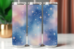 Tumbler Wrap 20 oz - moon and stars glitter Product Image 1