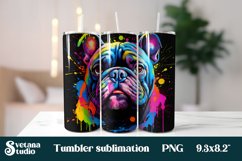 Rainbow dog tumbler | Animal sublimation tumbler design