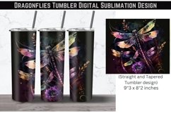 Dragonflies Tumbler | Digital Download | Tumbler Wrap Design Product Image 1