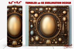 Steampunk Easter egg tumbler wrap Vintage fantasy tumbler Product Image 1