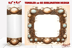 Steampunk Easter eggs frame tumbler wrap 20 Oz Product Image 1