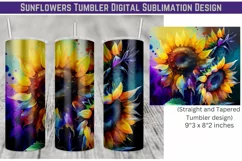 Colorful Sunflowers | Summer Time | Tumbler Designs Product Image 1