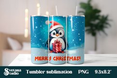 Christmas tumbler sublimation | Penguin sublimation design