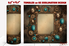 Steampunk Easter eggs frame tumbler wrap Vintage tumbler Product Image 1