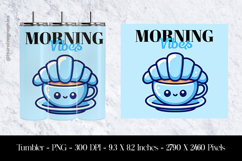 Morning Vibes Tumbler Sublimation Design PNG Product Image 1
