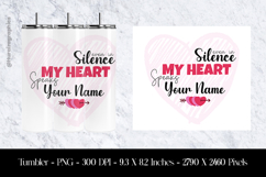 Romantic Heart Quote Tumbler Sublimation Design PNG Product Image 1