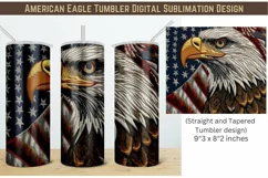 Embroidery American Eagle Patriotic 20oz Tumblers Product Image 1