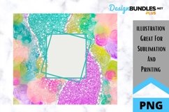 Sublimation Alcohol Ink Tumbler - Teal - Purple - Rainbow Product Image 2