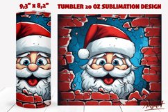 Santa tumbler wrap / 3d Christmas tumbler wrap / Santa Claus Product Image 1