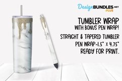 Marble Glitter Sublimation Tumbler Product Image 1