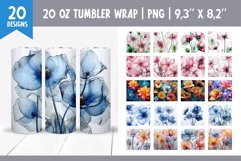 3d Flowers Tumbler Sublimation | Glass Flower Bundle Product Image 1