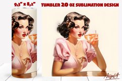 20 OZ pin up tumbler sublimation / pin up retro girl / woman Product Image 1