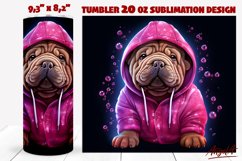 Dog tumbler sublimation / Funny Shar pei png / cute dog png Product Image 1
