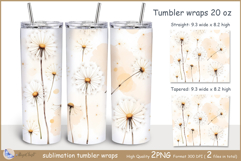 Dandelions Tumbler| Wrap Tumbler Dandelions 20 oz| frora Product Image 1