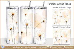 Dandelions Tumbler| Wrap Tumbler Dandelions 20 oz| frora Product Image 1