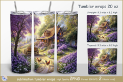 Farm house Tumbler Wrap| Wrap Tumbler insulated tumbler Product Image 1