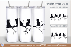 Cats Tumbler| Wrap Tumbler cats| insulated tumbler| kitty Product Image 1